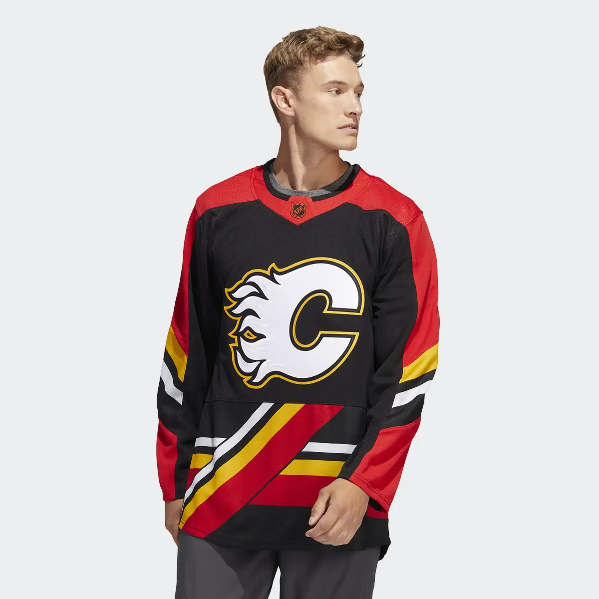 Adidas Flames Authentic Reverse Retro Wordmark Jersey. 2