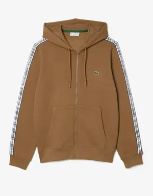 Lacoste Men’s Classic Fit Branded Stripes Zip-Up Hoodie