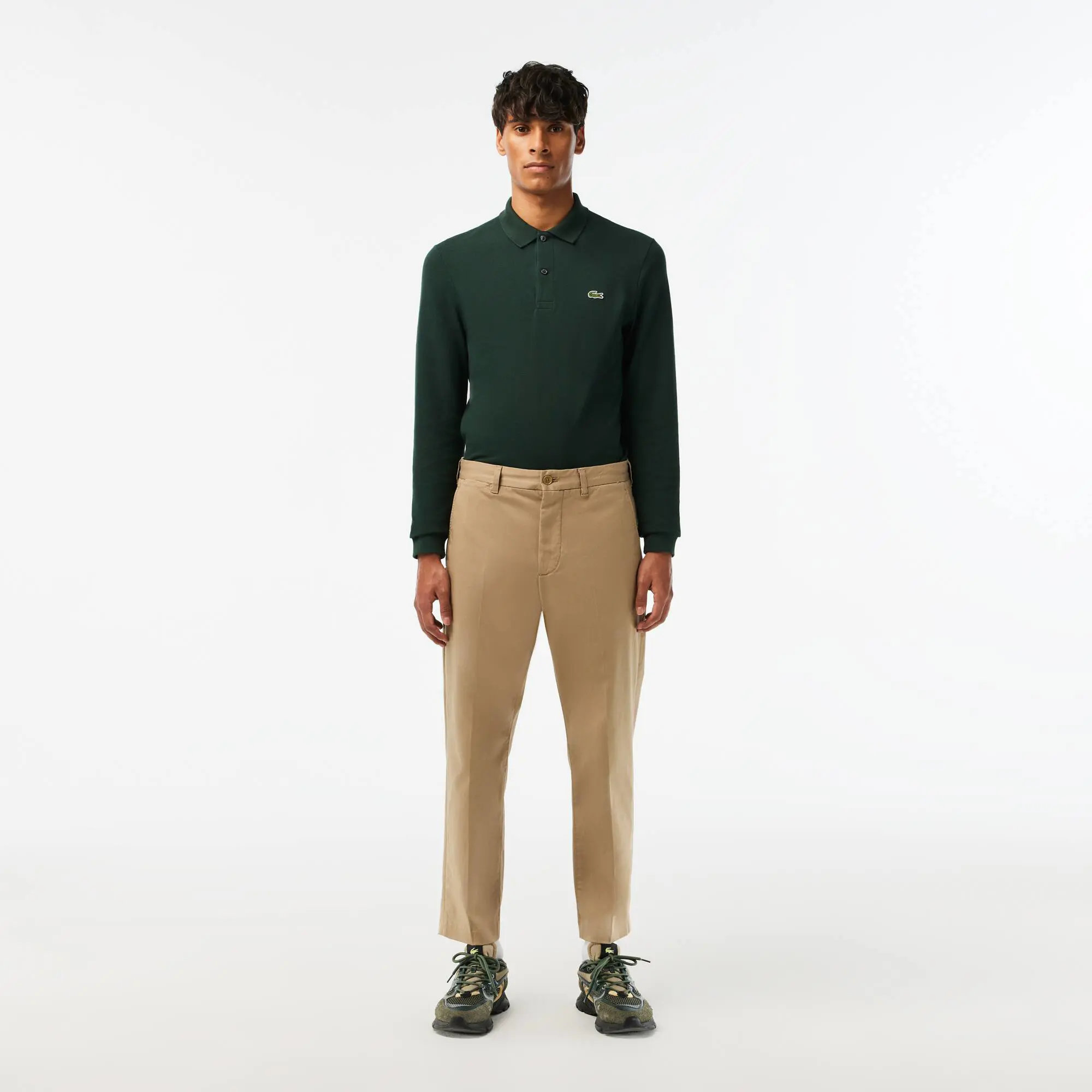 Lacoste Men's Stretch Cotton Tapered Chinos. 1