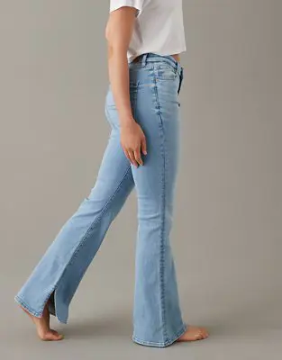 American Eagle Next Level Curvy Super High-Waisted Flare Jean. 1