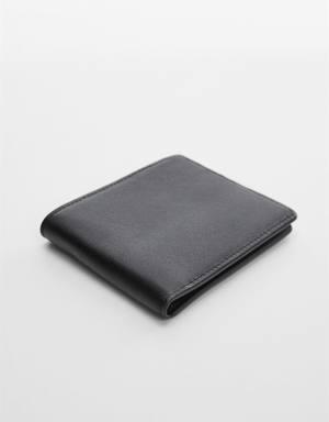 Plain leather wallet