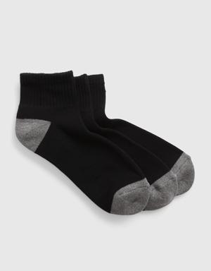 Quarter Crew Socks (3-Pack) black