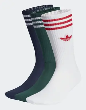 Adidas Solid Crew Socken, 3 Paar