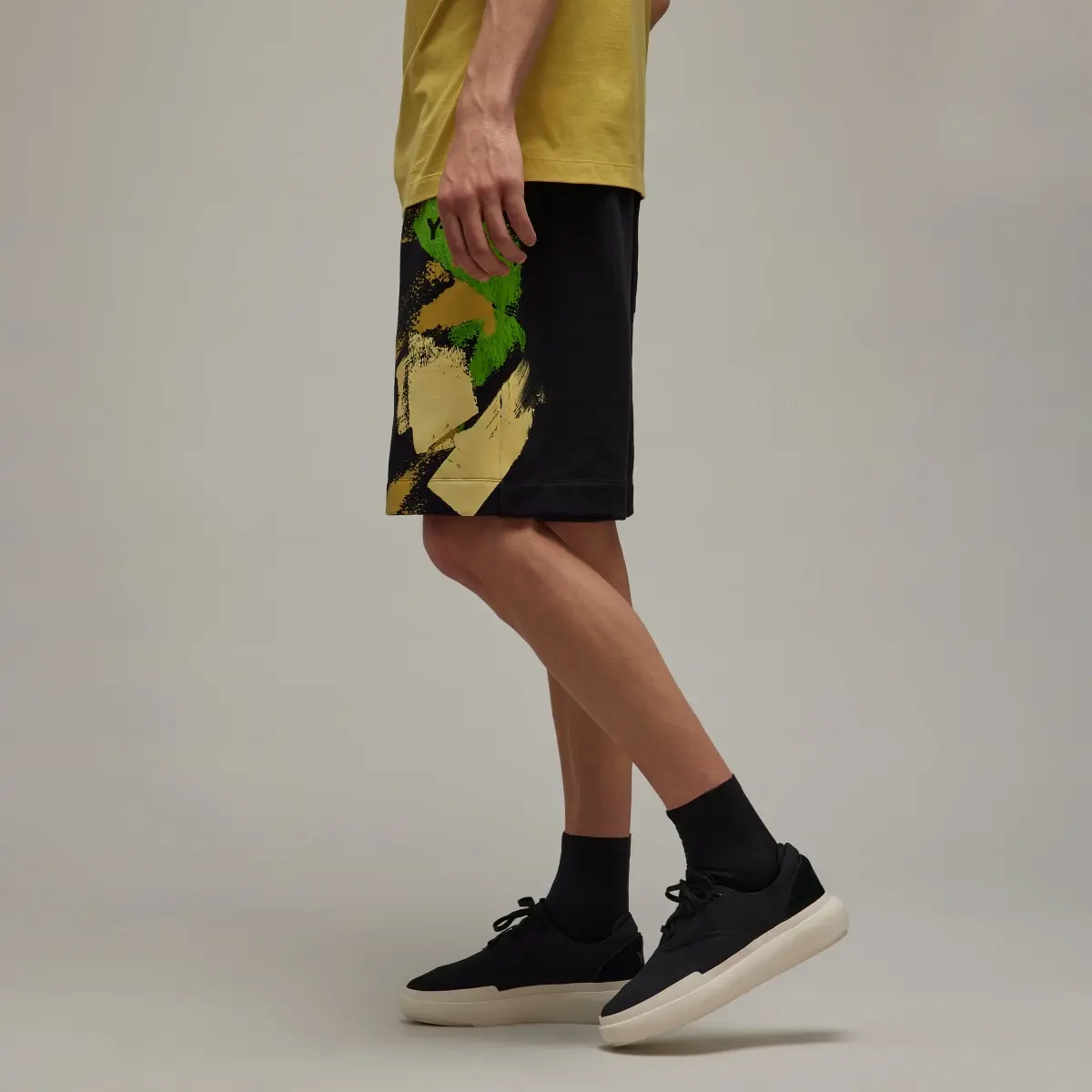 Adidas Y-3 Placed Graphic Shorts. 2