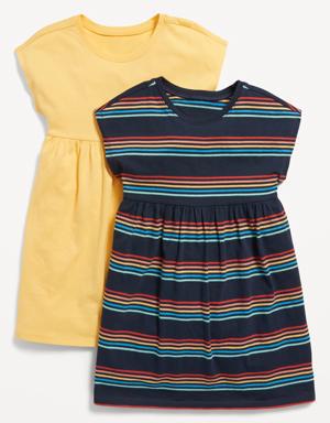 Old Navy Fit & Flare Printed Jersey Dress 2-Pack for Toddler Girls multi