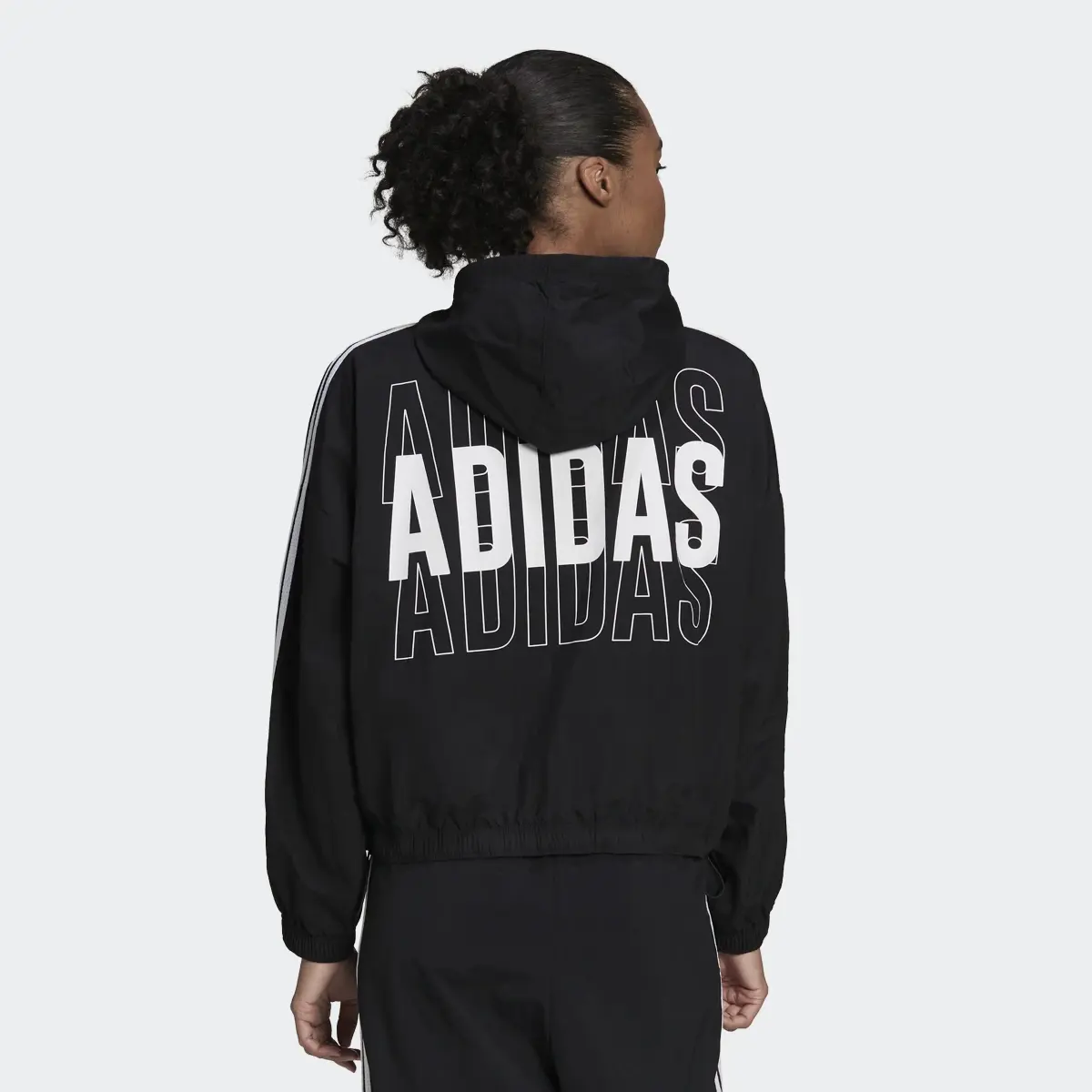 Adidas Essentials Repeat Logo Loose-Fit Windbreaker. 3