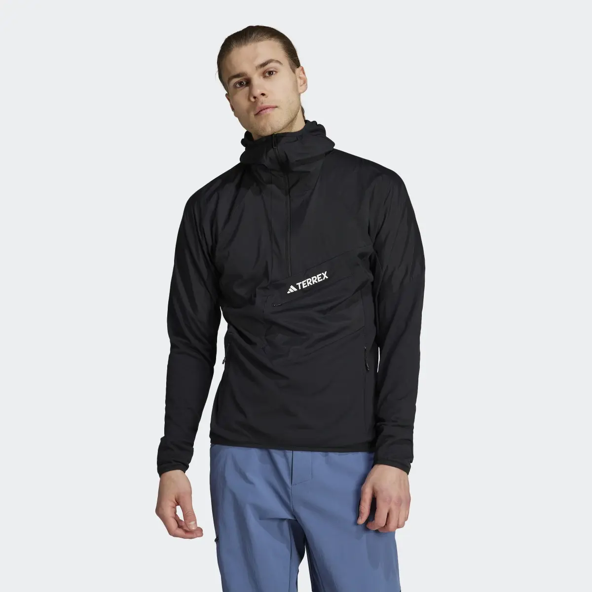 Adidas TERREX Techrock Ultralight 1/2-Zip Hooded Fleece Jacket. 2