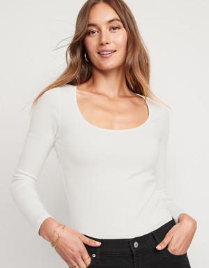 Fitted Ultra-Cropped Rib-Knit Tank Top for Women