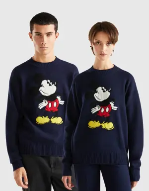 mickey mouse sweater in wool blend