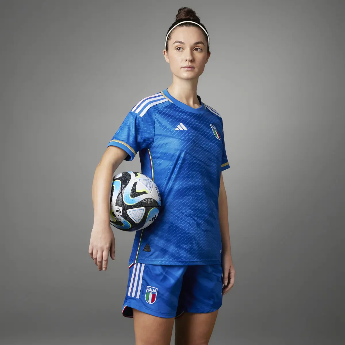 Adidas Italy Women's Team 23 Home Authentic Jersey. 1