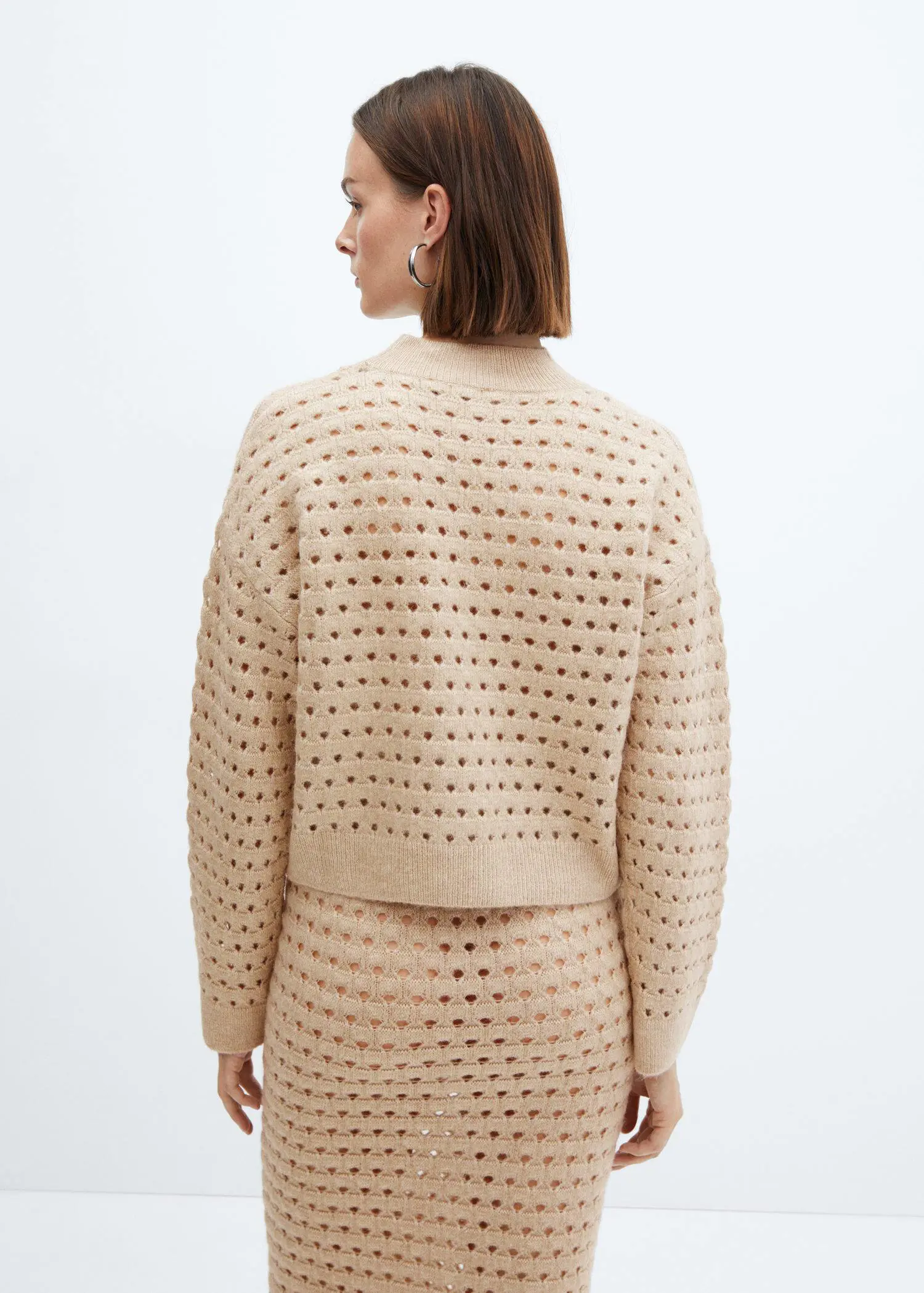 Mango Knitted sweater with openwork details. 3
