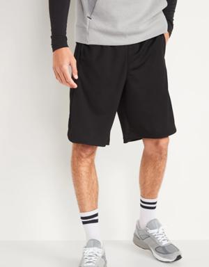 Go-Dry Mesh Basketball Shorts for Men -- 10-inch inseam black