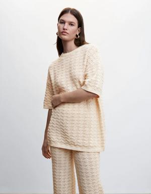 Knitted palazzo trousers
