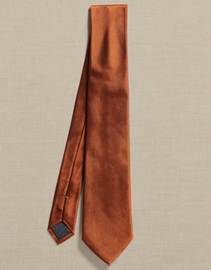 Solid Silk Tie brown