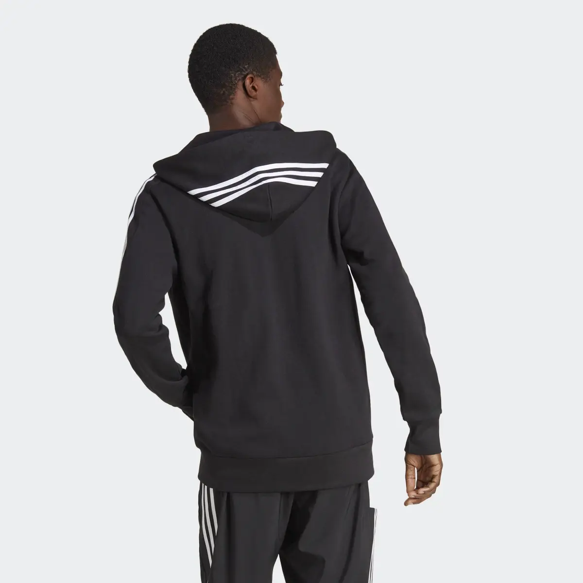Adidas Veste à capuche zippée 3 bandes Essentials. 3