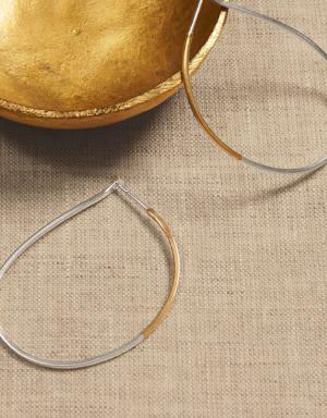 Lina Oval Hoop Earrings &#124 Aureus + Argent multi