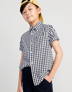 Short-Sleeve Printed Poplin Shirt for Boys multi
