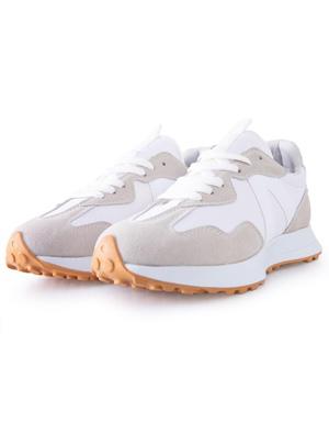 Beyaz Mantar Topuk Detaylı Bağcıklı Erkek Spor Ayakkabı - 89095