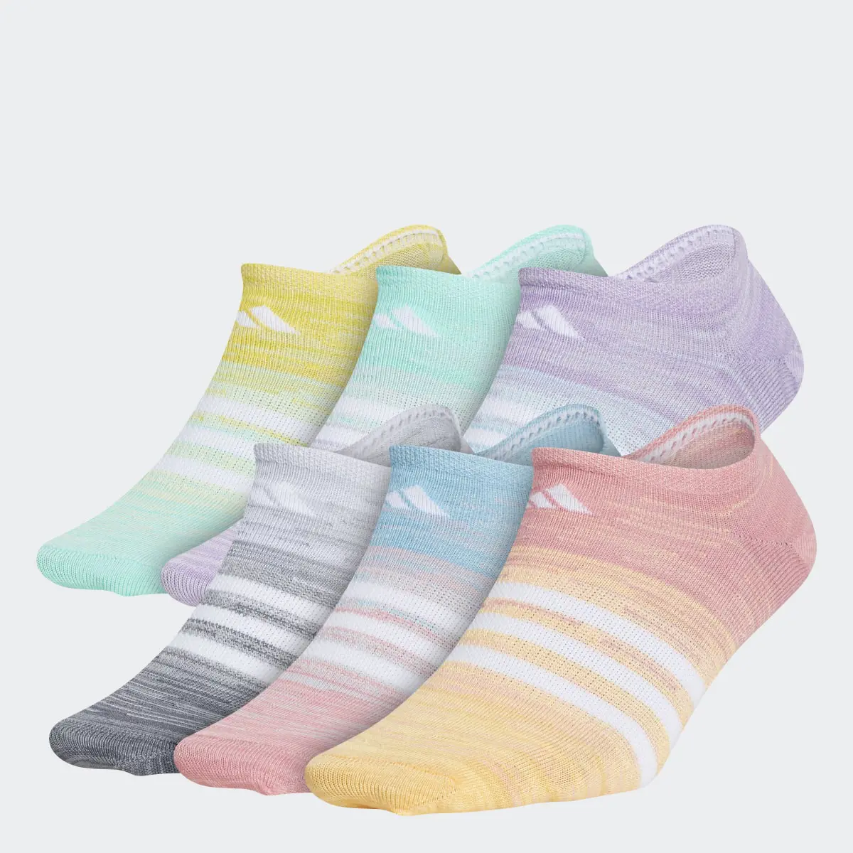 Adidas Superlite Multi Space-Dye No-Show Socks 6 Pairs. 1