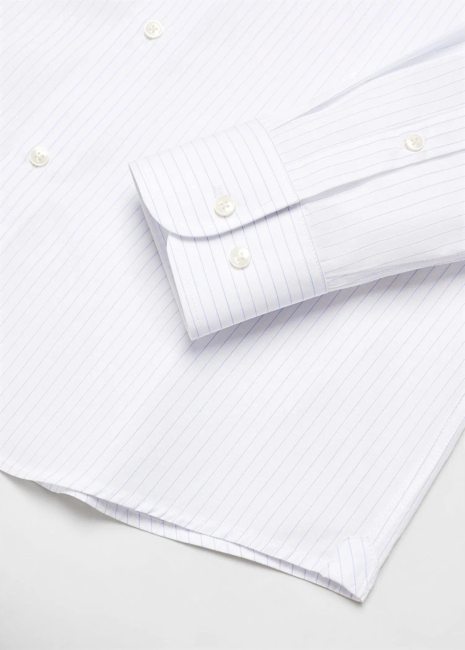 Mango Slim-fit micro-print twill suit shirt. 3