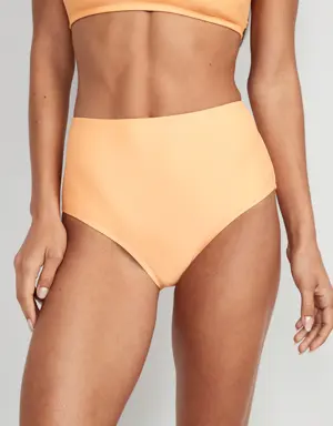 High-Waisted Bikini Swim Bottoms for Women orange