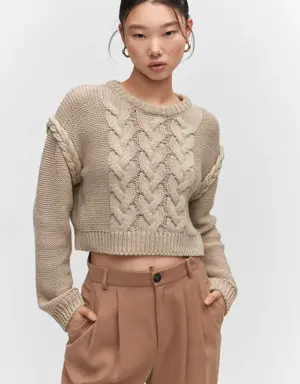 Knitted braided sweater