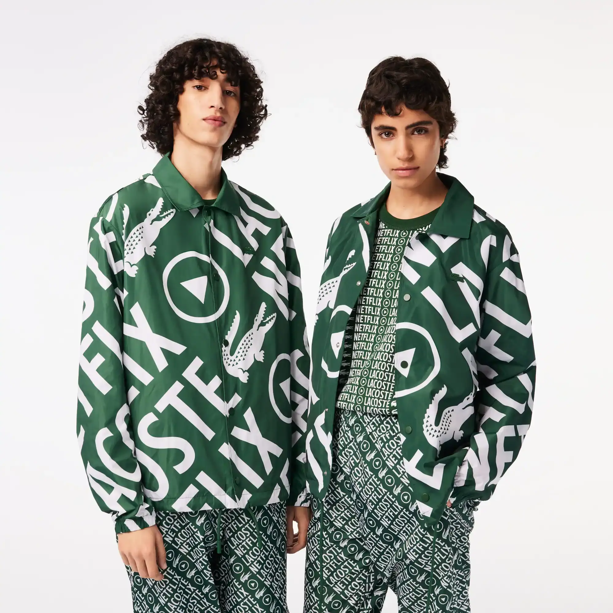 Lacoste Unisex Lacoste x Netflix Printed Polo Jacket. 1