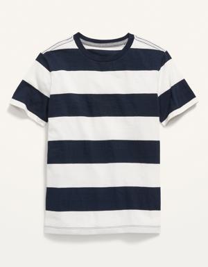 Old Navy Softest Short-Sleeve Striped T-Shirt for Boys blue