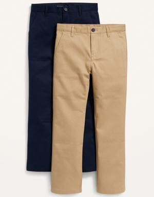 Old Navy Uniform Straight Pants 2-Pack For Boys multi