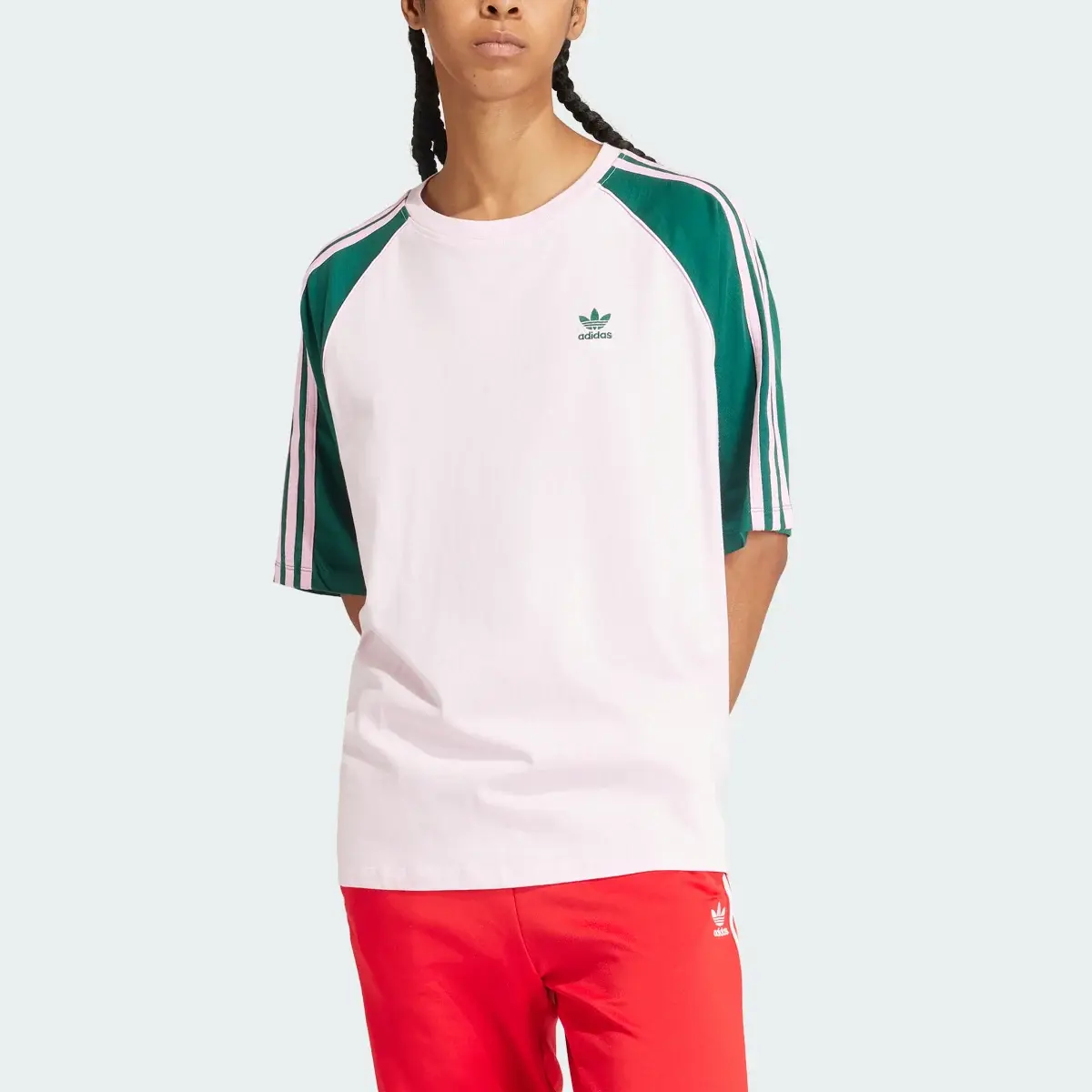 Adidas T-shirt oversize Colorblock. 1