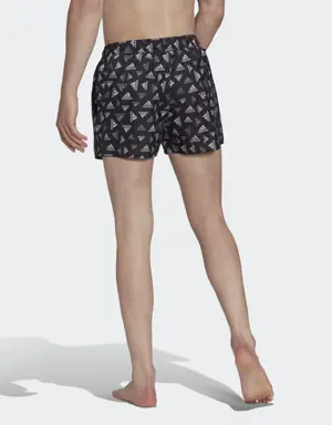 Adidas Logo Print CLX Swim Shorts Very Short Length. 2