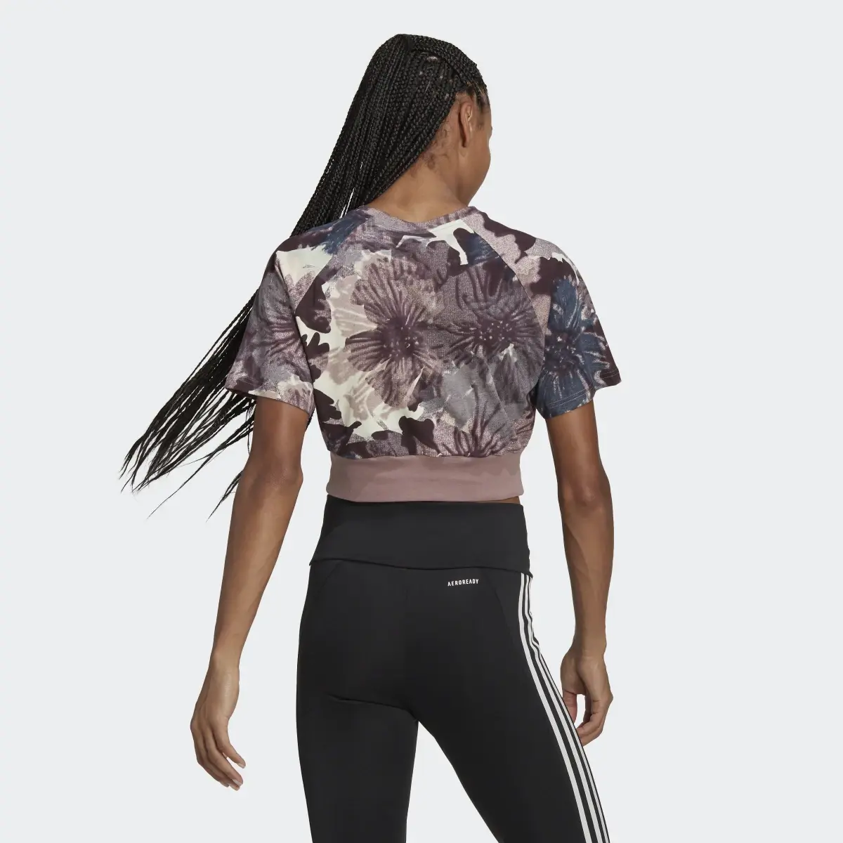 Adidas Allover Print Crop Top. 3