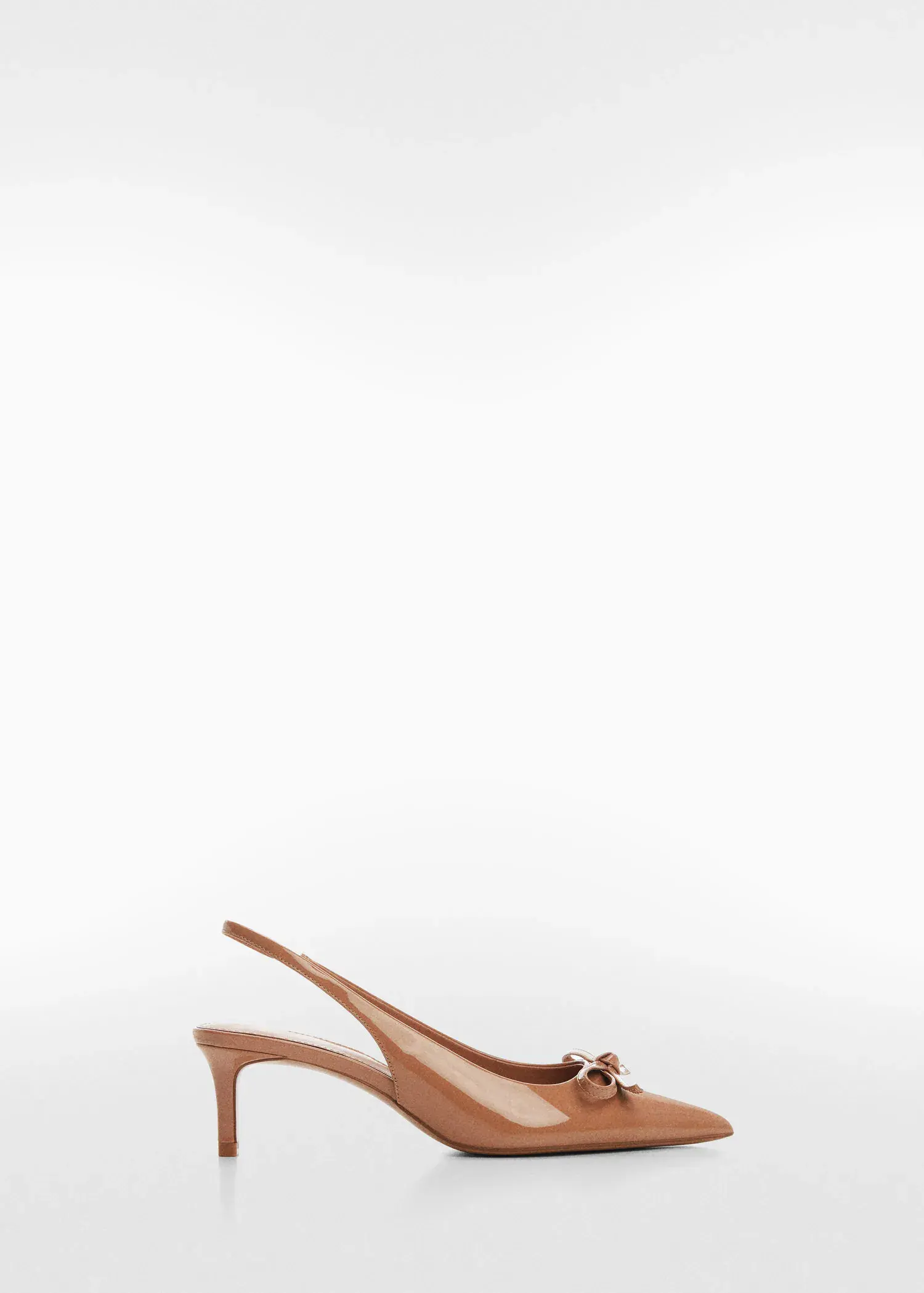 Mango Patent leather slingback-heeled shoes. 2