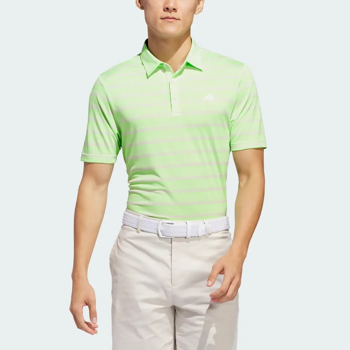 Adidas Two-Color Striped Polo Shirt. 1