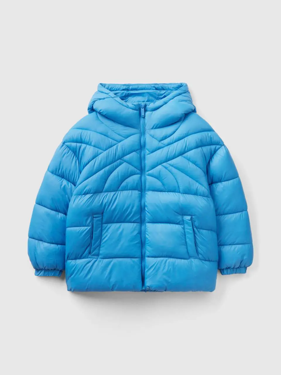 Benetton short padded jacket with recycled wadding. 1