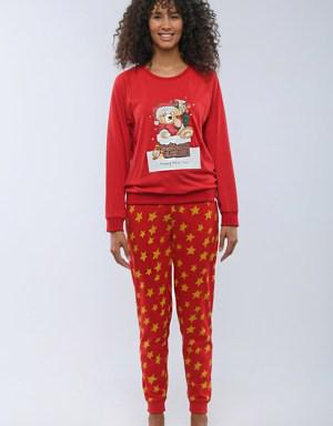 Christmas Spirit Kadın Pijama Alt Kırmızı