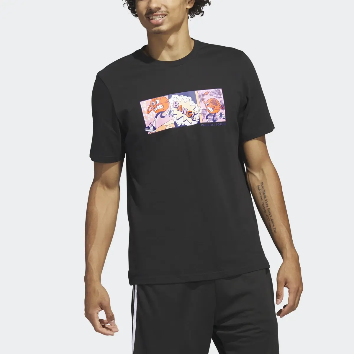 Adidas Lil' Stripe Basketball Graphic Tee. 1