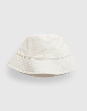 100% Organic Cotton Bucket Hat white
