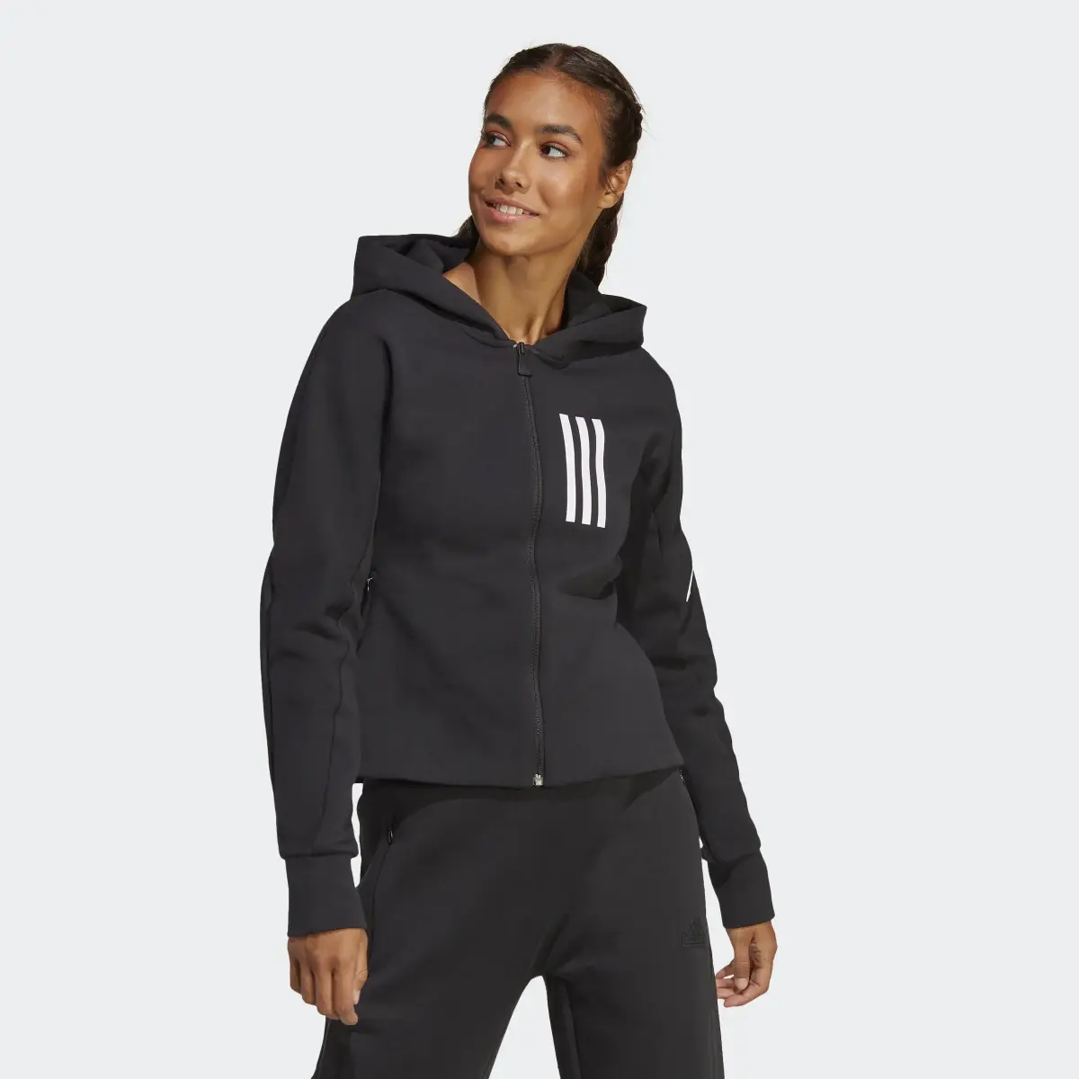 Adidas Mission Victory Slim Fit Full-Zip Hoodie. 2