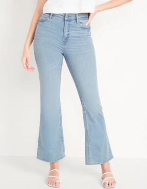 FitsYou 3-Sizes-In-One Extra High-Waisted Flare Jeans for Women blue