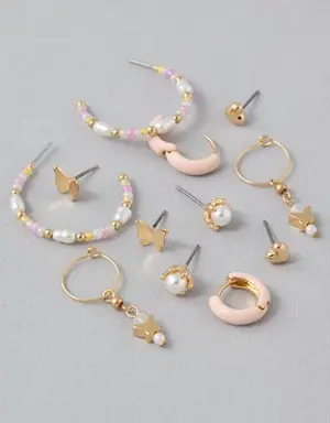 O Pearl Butterfly Earrings 6-Pack