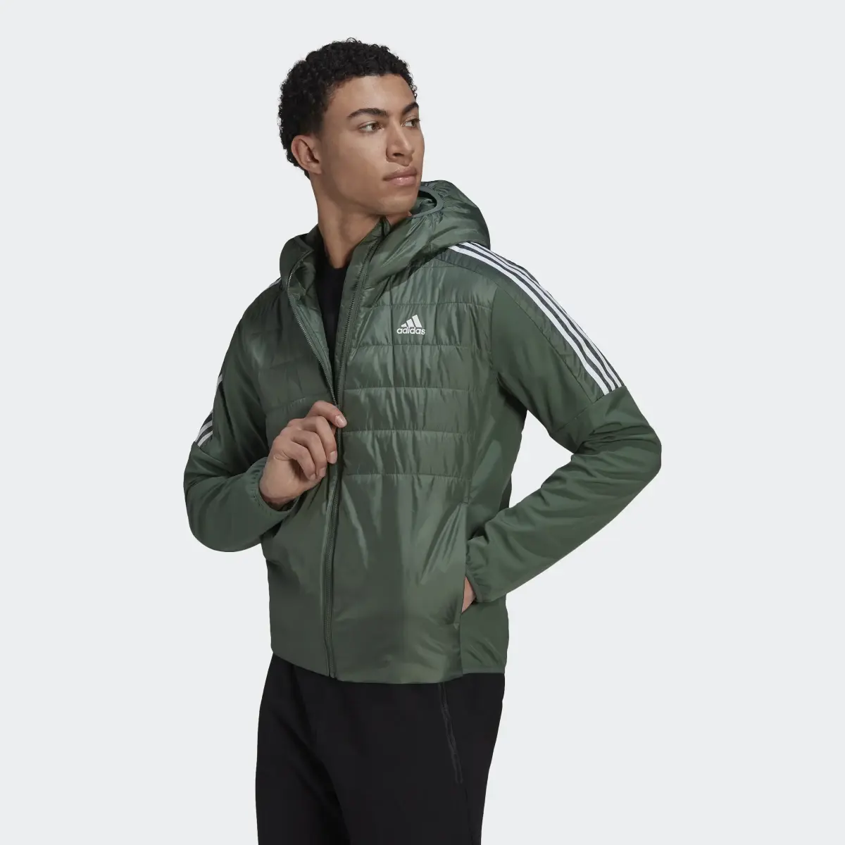 Adidas Chaqueta con capucha Essentials Insulated Hybrid. 2