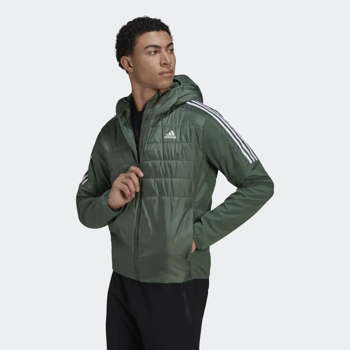 Adidas Essentials Insulated Hooded Hybrid Jacket. 2