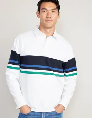 Long-Sleeve Rugby Polo for Men blue