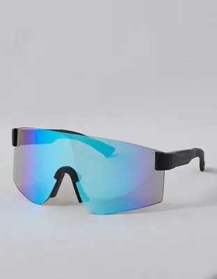 American Eagle O Black Shield Chrome Sunglasses. 1