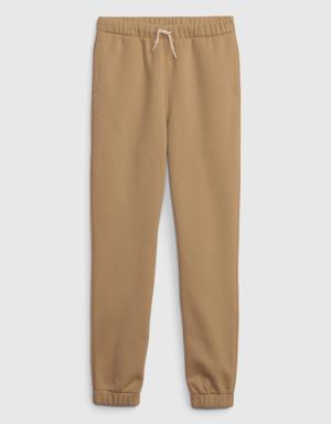 Kids Fleece Joggers brown