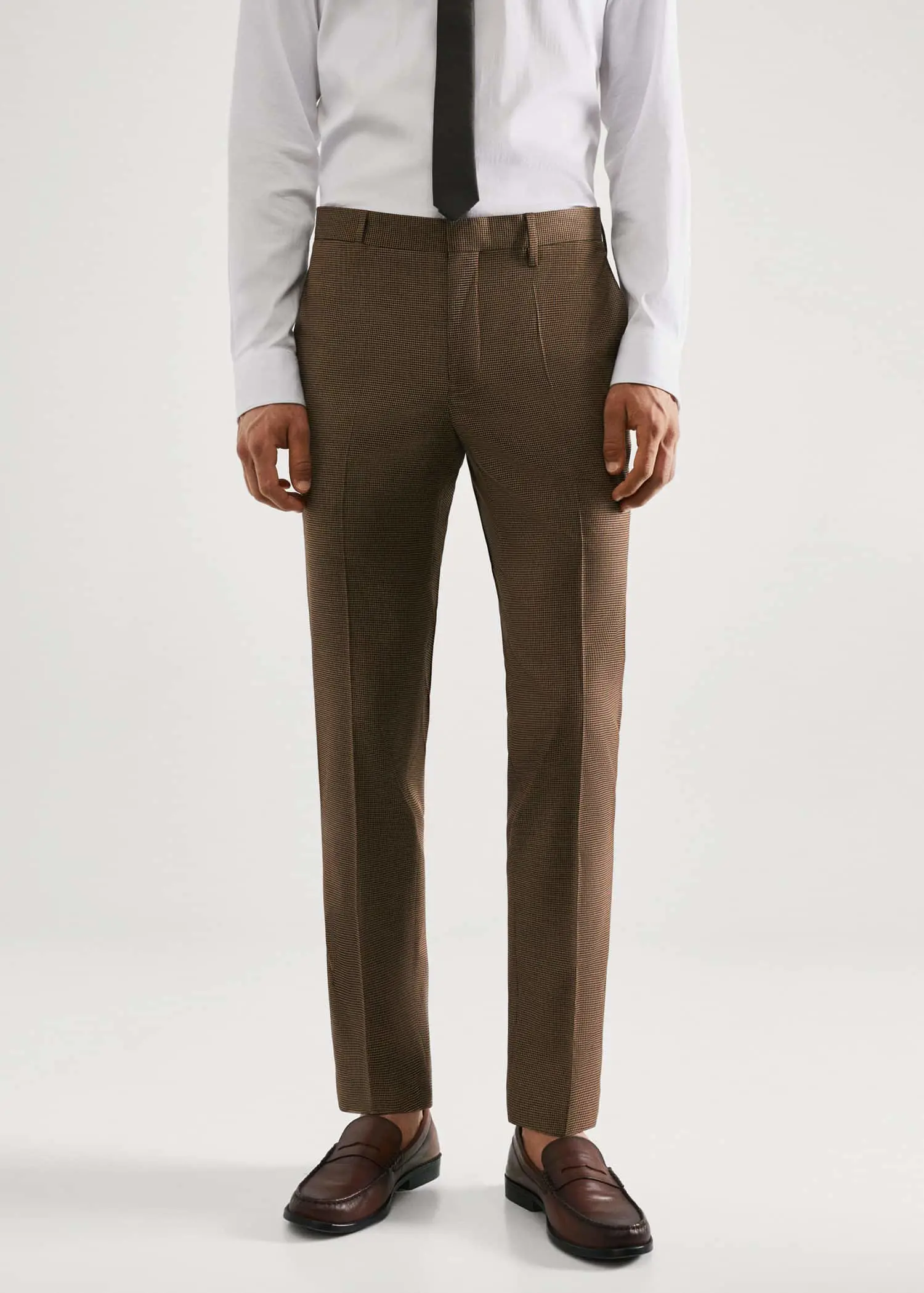 Buy Arrow Herringbone Super Slim Fit Smart Flex Formal Trousers - NNNOW.com