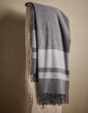 Banana Republic Forever Cashmere Throw Blanket silver