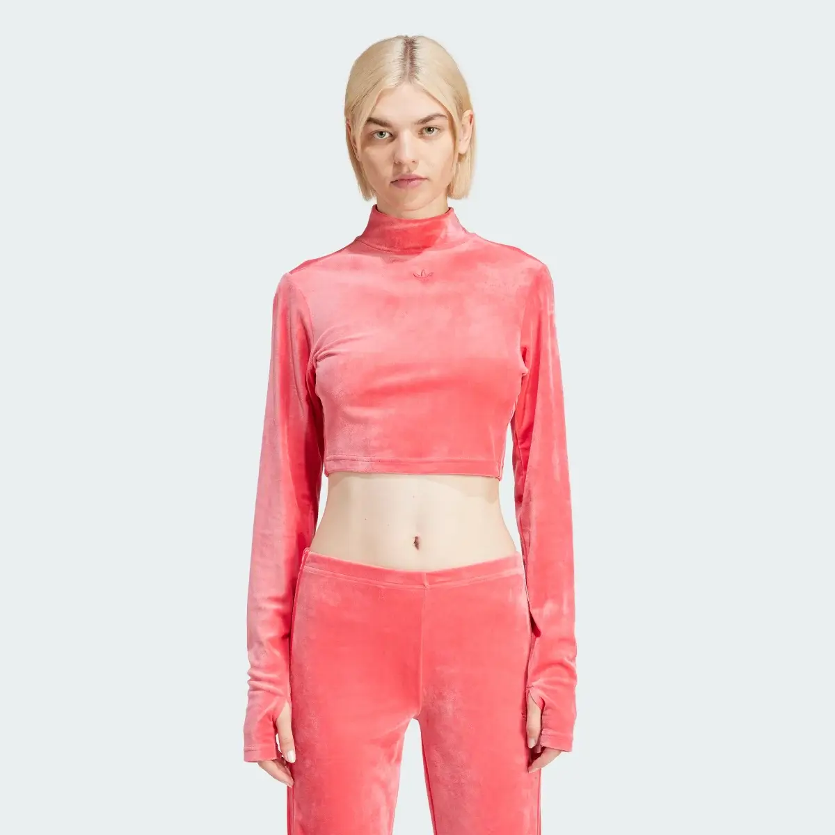 Adidas turtleneck crop top on sale