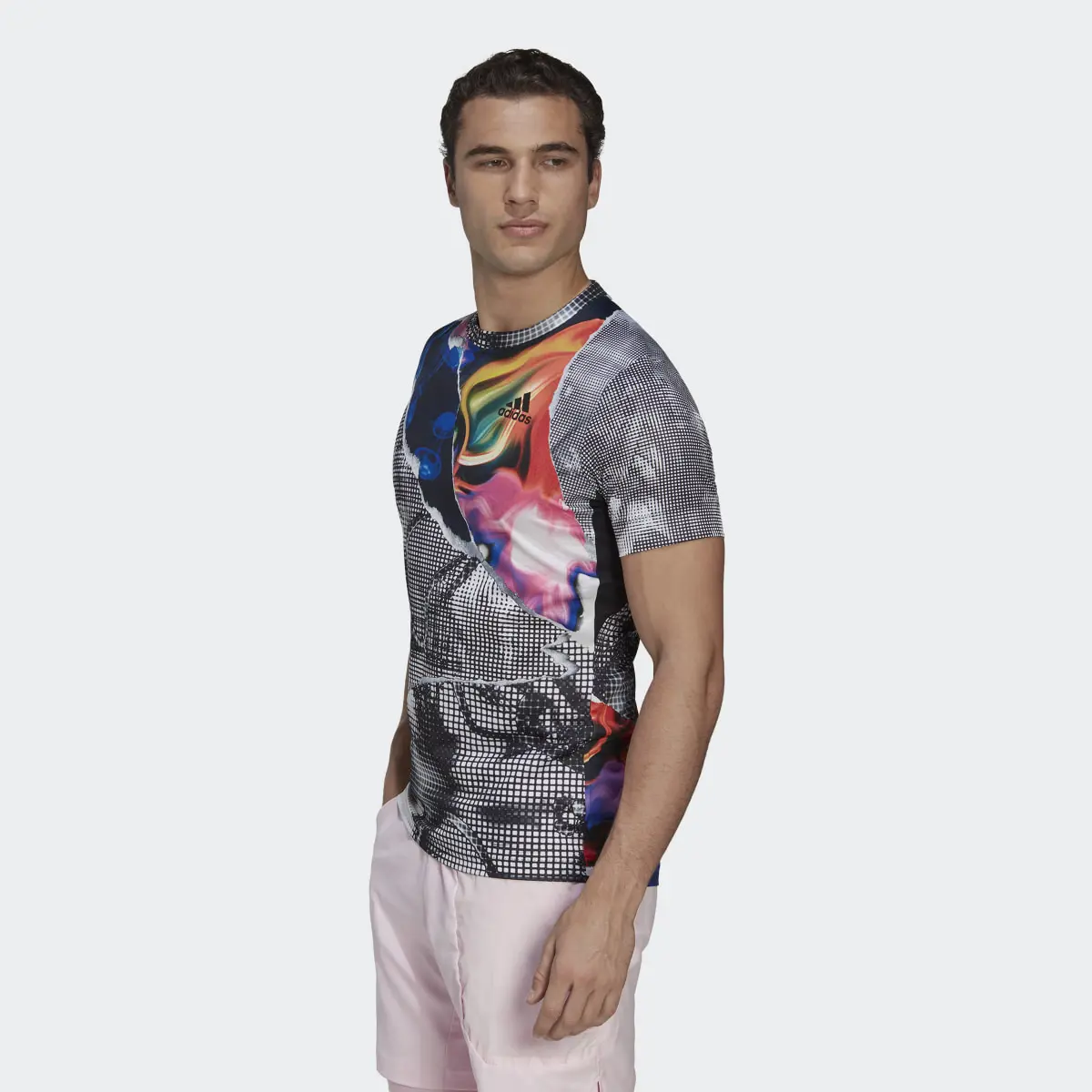 Adidas Tennis U.S. Series Printed FreeLift Tee. 3